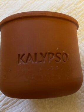 Two Kalypso Terra Cotta Stoneware Pots